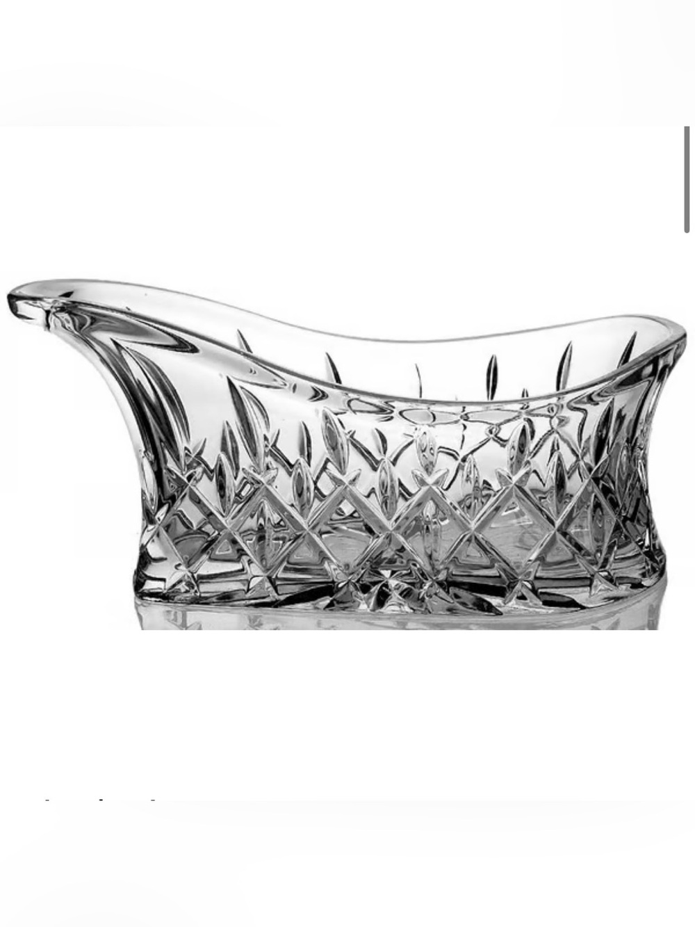 Gorham Lady Anne Wine Bottle Caddy Centerpiece 11” Full Lead Crystal Elegant